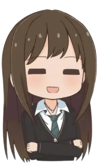 😌 Anime, Dibujos animados, Chica, Lindo, Chibi telegram sticker