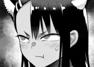 💇‍♀ Nagatoro Don't Toy with Me, Miss Nagatoro Anime, Manga, Nagatoro, Nie drażnij mnie, Nagatoro, Kocie uszy, Zadowolony telegram sticker