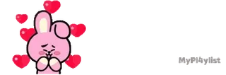 🔹 cute, hearts, animal, pink, cartoon, love whatsapp sticker