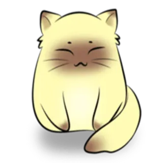 😔 gato, fofo, animal, adesivo, desenho animado, animal de estimação, gatinho telegram sticker
