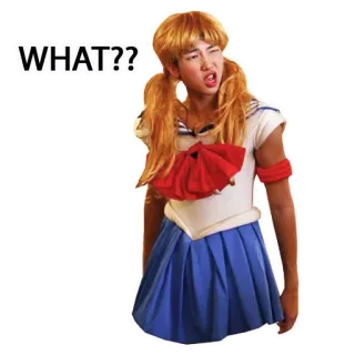 ❓ WHAT?? Sailor Moon, Cosplay, Anime, Costume telegram sticker