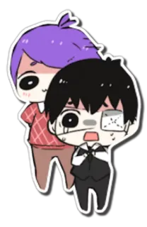 😰 Kaneki Ken Tokyo Ghoul Anime, Manga, Chibi, Fanart, Tokyo Ghoul, Kaneki Ken telegram sticker