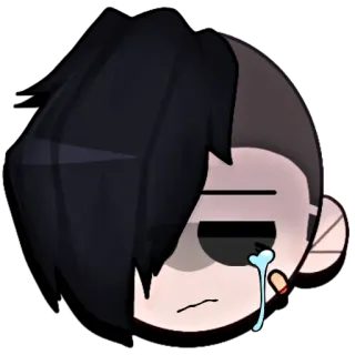 😢 kartun, karakter, sedih, menangis, emosi, anime whatsapp sticker