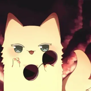 😼 kucing, anime, imut, kawaii, hewan, kacamata hitam telegram sticker