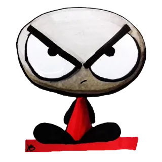 😠 angry, character, illustration, cartoon, meme telegram sticker