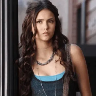 💄 Elena Gilbert The Vampire Diaries woman, brunette, necklace, Elena Gilbert, The Vampire Diaries, tv show, actress telegram sticker
