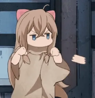 👊 Anime, Cartoon, Chibi, Süß, Lustig, Charakter, Katzenohren telegram sticker