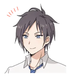 🙂 Anime, Manga, Nhân vật, Cười, Vui vẻ, Con trai, Hình minh họa telegram sticker