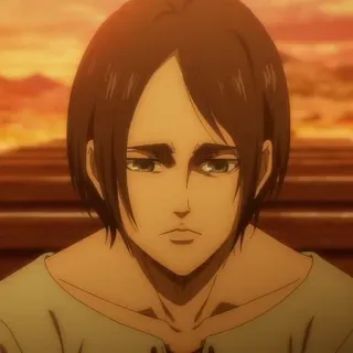 🖤 Eren Yeager Attack on Titan アニメ, キャラクター, エレン・イェーガー, 進撃の巨人 telegram sticker