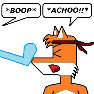 🎾 *BOOP* *ACHOO!!* dibujo animado, zorro, estornudo, boop, achís, animal, mono whatsapp sticker