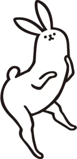 🙃 rabbit, animal, sticker, bunny, cartoon telegram sticker