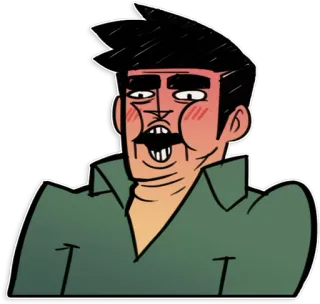 😍 Cartoon, Mann, Schnurrbart, Figur telegram sticker