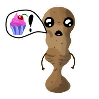 😵 纸杯蛋糕, 食物, 甜点, 可爱, 插画, 甜 telegram sticker