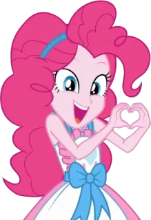 ❤️ Pinkie Pie My Little Pony cartoon, pinkie pie, my little pony, friendship, pony, heart, smile telegram sticker