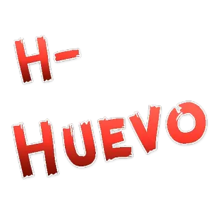 😡 HUEVO uovo, rosso, spagnolo, parola whatsapp sticker