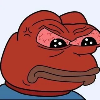 😡 Pepe the Frog Pepe, Frosch, Meme, Wütend, Internet Meme telegram sticker