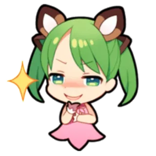 😏 Anime, Chibi, Gadis rusa, Imut, Kawaii, Berkilau telegram sticker
