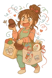 💸 artesanato, costura, hobby, fofo, arte, bordado, têxteis telegram sticker