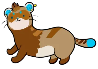 😀 ferret, animal, cute, cartoon, mammal, furry telegram sticker