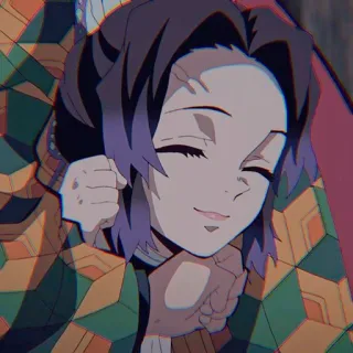 🤗 Shinobu Kocho Demon Slayer อนิเมะ, มังงะ, ตัวละคร, ภาพเหมือน telegram sticker