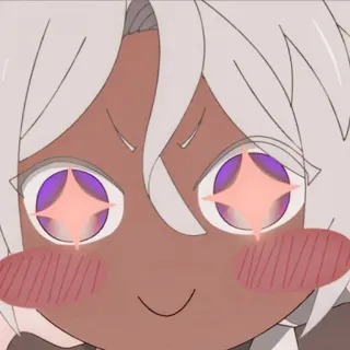 🤤 Anime, Mignon, Paillettes, Personnage, Dessin animé, Illustration whatsapp sticker