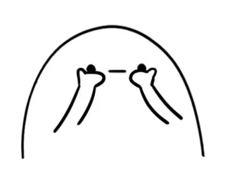 🥚 Desenho animado, Fofo, Engraçado, Personagem, Blob, Mãos, Expressão telegram sticker