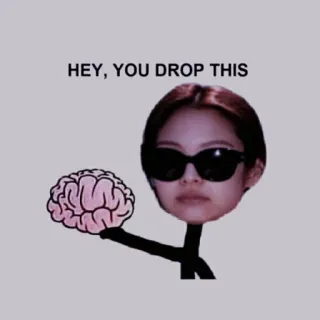 🦖 HEY, YOU DROP THIS Meme, Engraçado, Cérebro, Piada, Intelecto, Humor telegram sticker