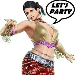 🎉 LET'S PARTY wanita, pesta, menari, ceria, perayaan telegram sticker
