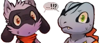 ⁉️ ...!? cartoon, comic, shock, surprise, question, concern telegram sticker