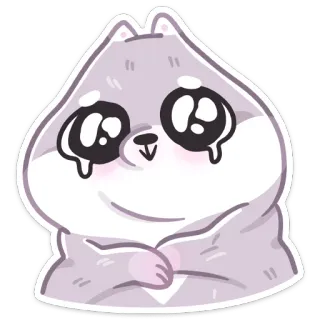 🥹 cute, kawaii, animal, dog, eyes, sad, cry, cartoon telegram sticker