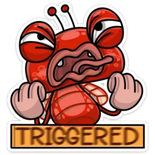 😡 TRIGGERED tersulut, meme, marah, kartun, reaksi, komik whatsapp sticker