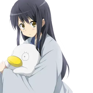 🐔 Anime, Garota, Pato, Fofo, Kawaii whatsapp sticker