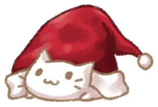 🎄 kucing, topi santa, natal, liburan, lucu, hewan, hewan peliharaan telegram sticker