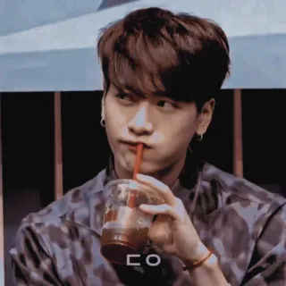 😏 co pessoa, bebida, coreano, asiático whatsapp sticker
