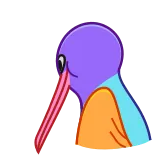 😨 นก, การ์ตูน, สีสัน, ตัวละคร, สัตว์ telegram sticker
