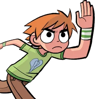 💨 Scott Pilgrim Scott Pilgrim vs. the World scott, pilgrim, fighting, action, cartoon, character telegram sticker