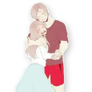 🤗 カップル, ハグ, 愛, ロマンス, 幸せ telegram sticker