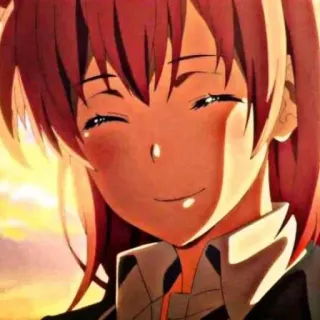 🖇 Anime, Meisje, Glimlach, Gelukkig, Schattig, Personage telegram sticker