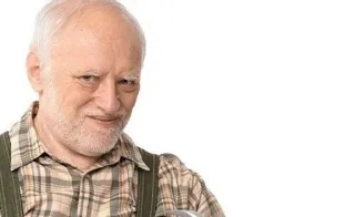 😉 Hide the Pain Harold Harold, meme, pain, smile, suspicious, internet telegram sticker