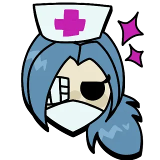 ✨ verpleegkundige, cartoon, medisch, ziekenhuis, gezondheidszorg telegram sticker