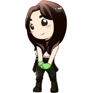 ☺️ Чиби, Мультфильм, Аниме, Девушка, Милый telegram sticker