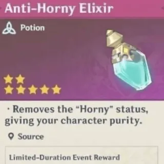 🥤 Anti-Horny Elixir pozione, gioco, elisir telegram sticker
