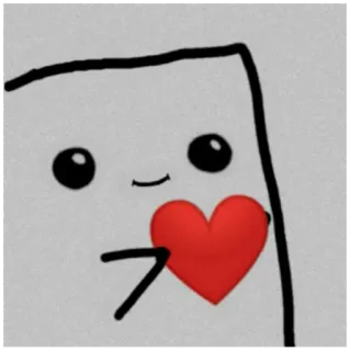 ♥️ сердце, любовь, милый, мультик, простой, минималистичный telegram sticker