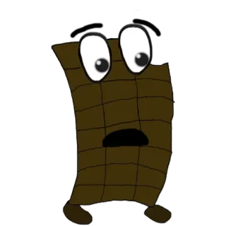 😧 chocolate, dibujos animados, comida, postre whatsapp sticker