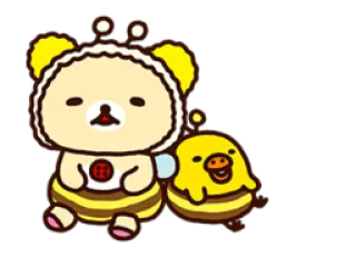 🐻 การ์ตูน, หมี, ผึ้ง, น่ารัก, สัตว์ telegram sticker
