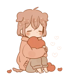 ❤ Anime, Kawaii, Cuore, Amore, Carino telegram sticker