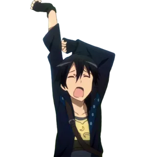 😴 Kirito Sword Art Online Anime, Kirito, Sword Art Online, Sbadiglio telegram sticker