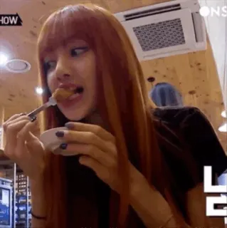 🥂 Lisa wanita, makan, makanan, garpu, potret, gadis telegram sticker