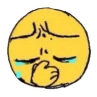 😢 Emoji, Traurig, Weinend, Deprimiert, Emotion, Gelb telegram sticker