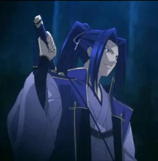 🎐 Lancer Fate/Zero anime, character, fate zero, lancer telegram sticker